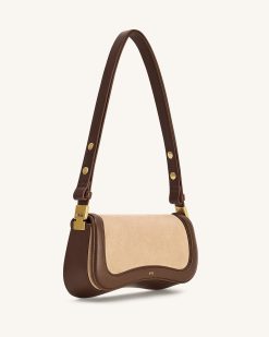 Alternative view of Joy Faux Suede Shoulder Bag - Khaki Brown