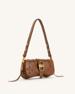 Alternative view of Joy Crushed Shoulder Bag - Brown