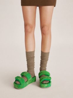 Alternative view of Lexi Terry Slide Sandal - Green