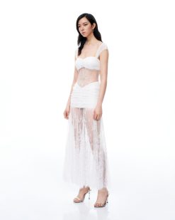 Alternative view of Fiorentina 3D Floral Lace Dress - White