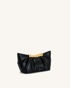 Alternative view of Leia Pleated Clutch - Black