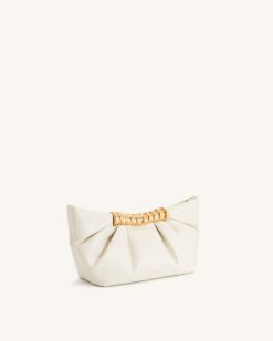 Alternative view of Leia Pleated Clutch - White