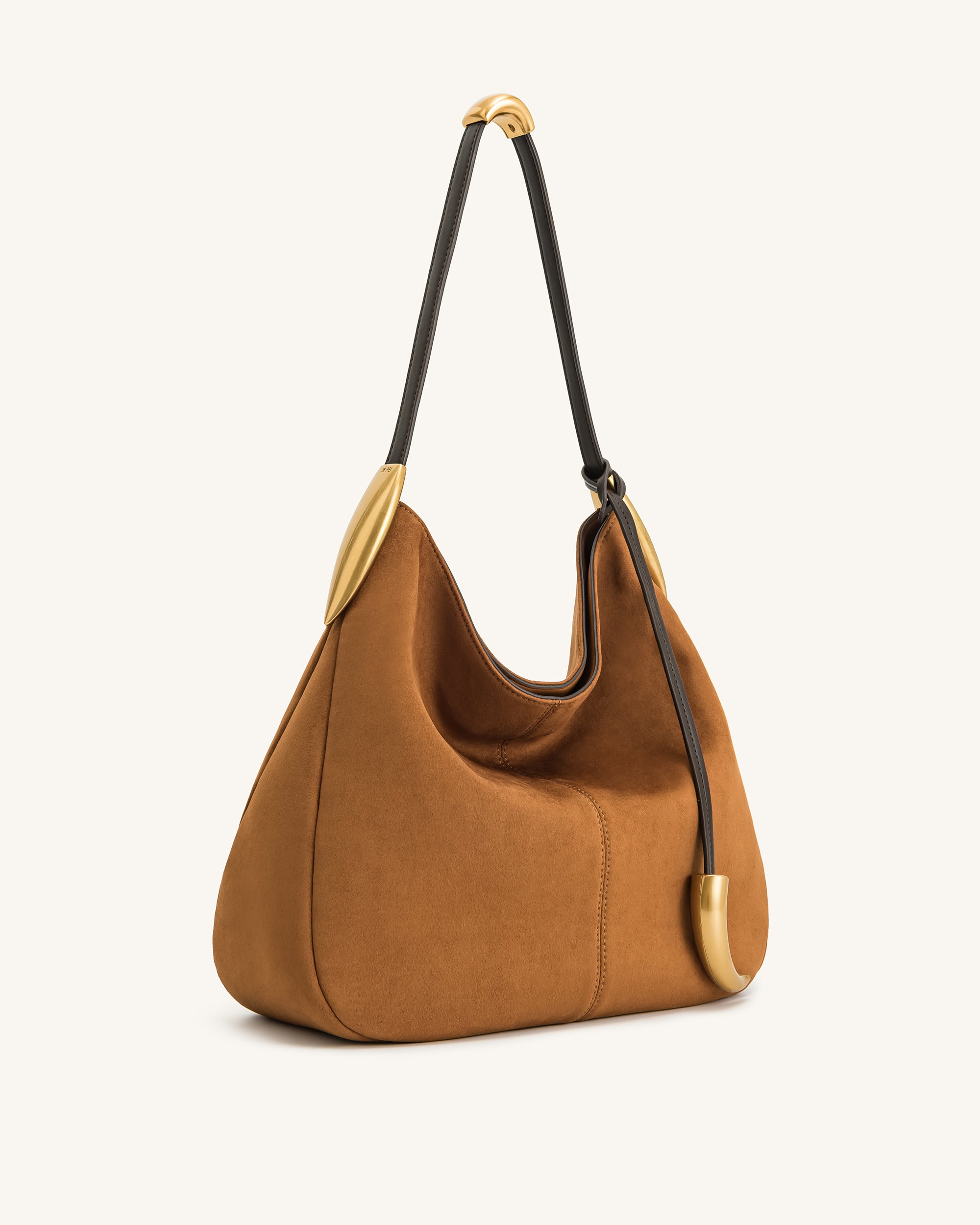 Nina Metal Charm Hobo Bag - Brown - Image 2