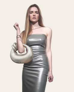 Alternative view of Abacus Top Handle Bag - Silver