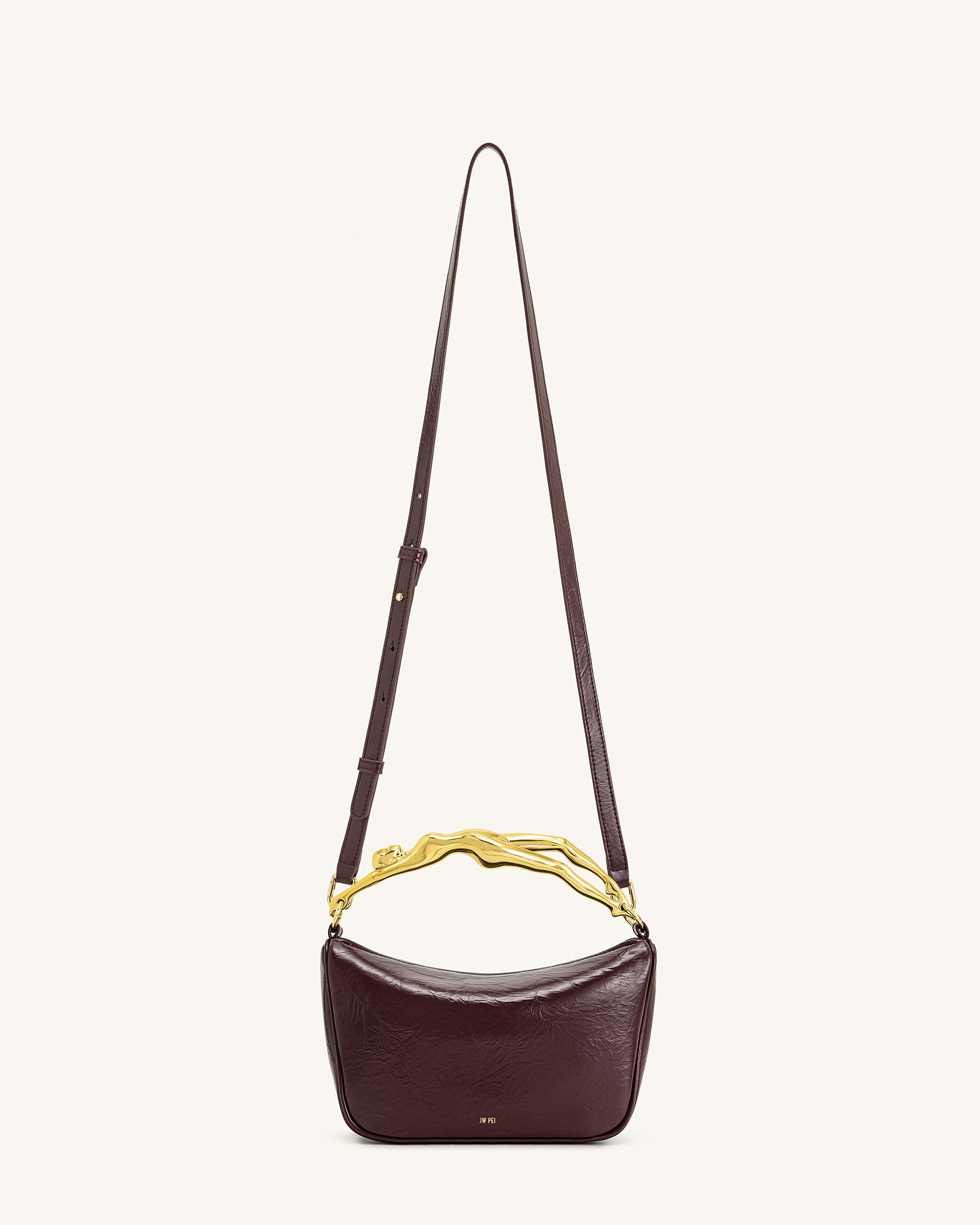 Jenny Human-shaped Handle Handbag - Deep Burgundy - Image 2