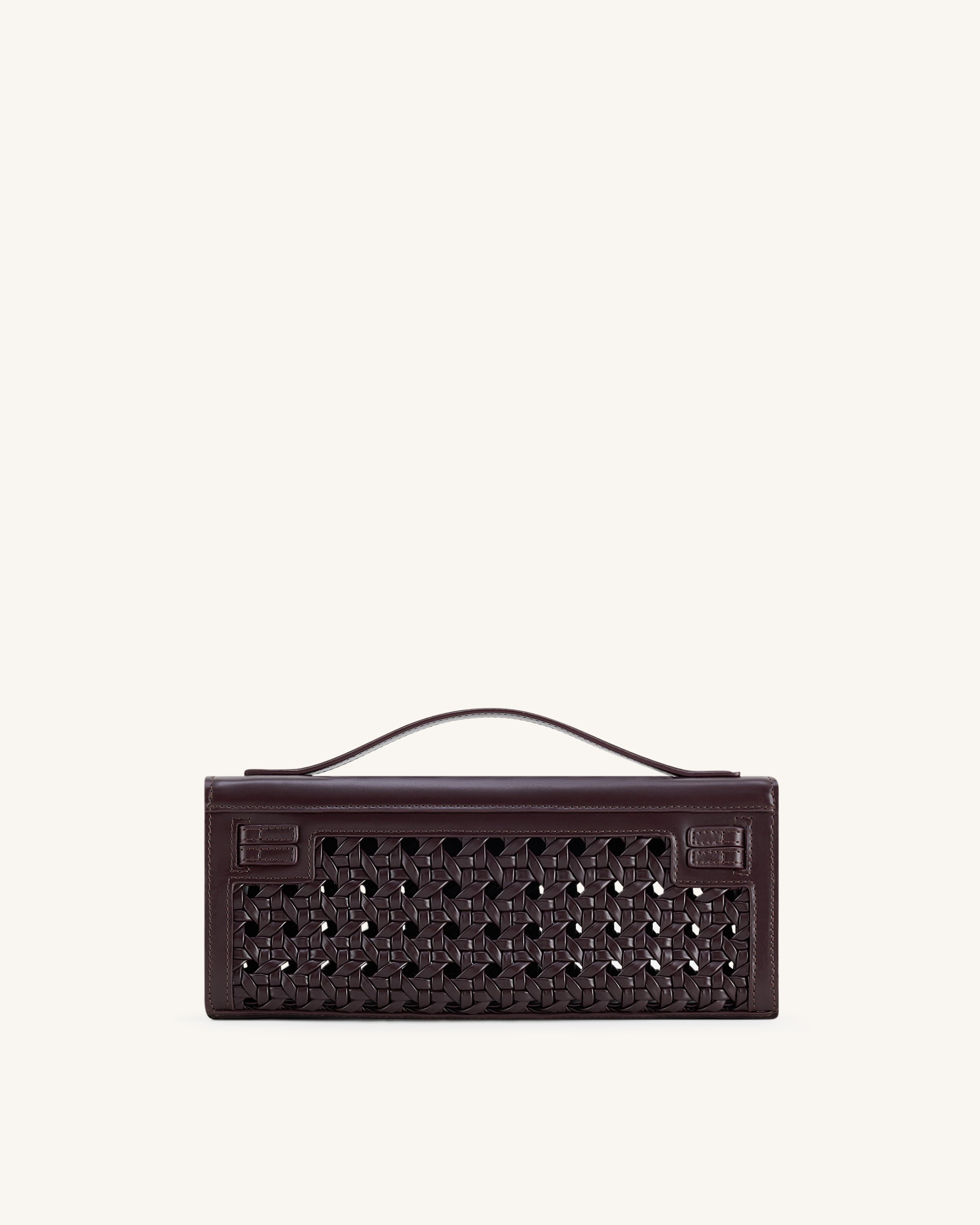 Bria Structured Top Handle Bag - Dark Red - Image 3
