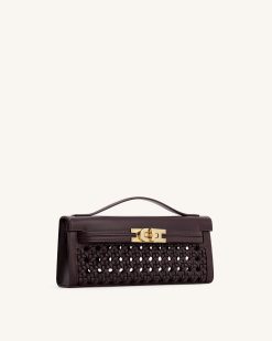 Alternative view of Bria Structured Top Handle Bag - Dark Red