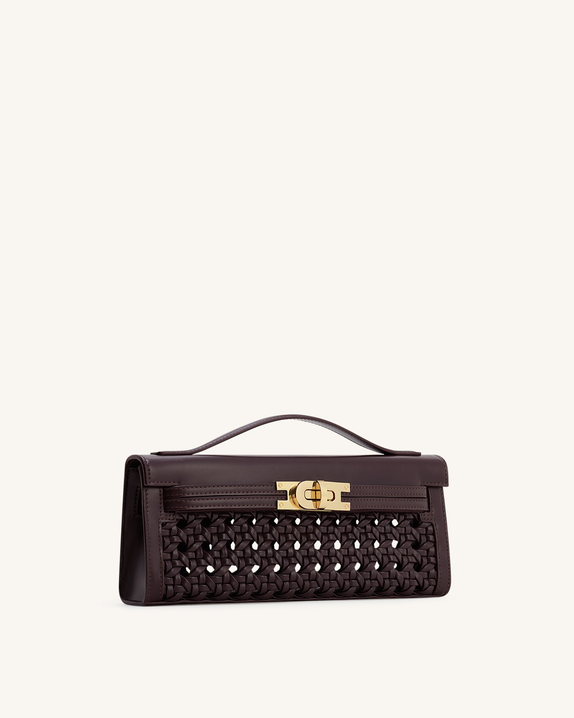 Bria Structured Top Handle Bag - Dark Red - Image 2