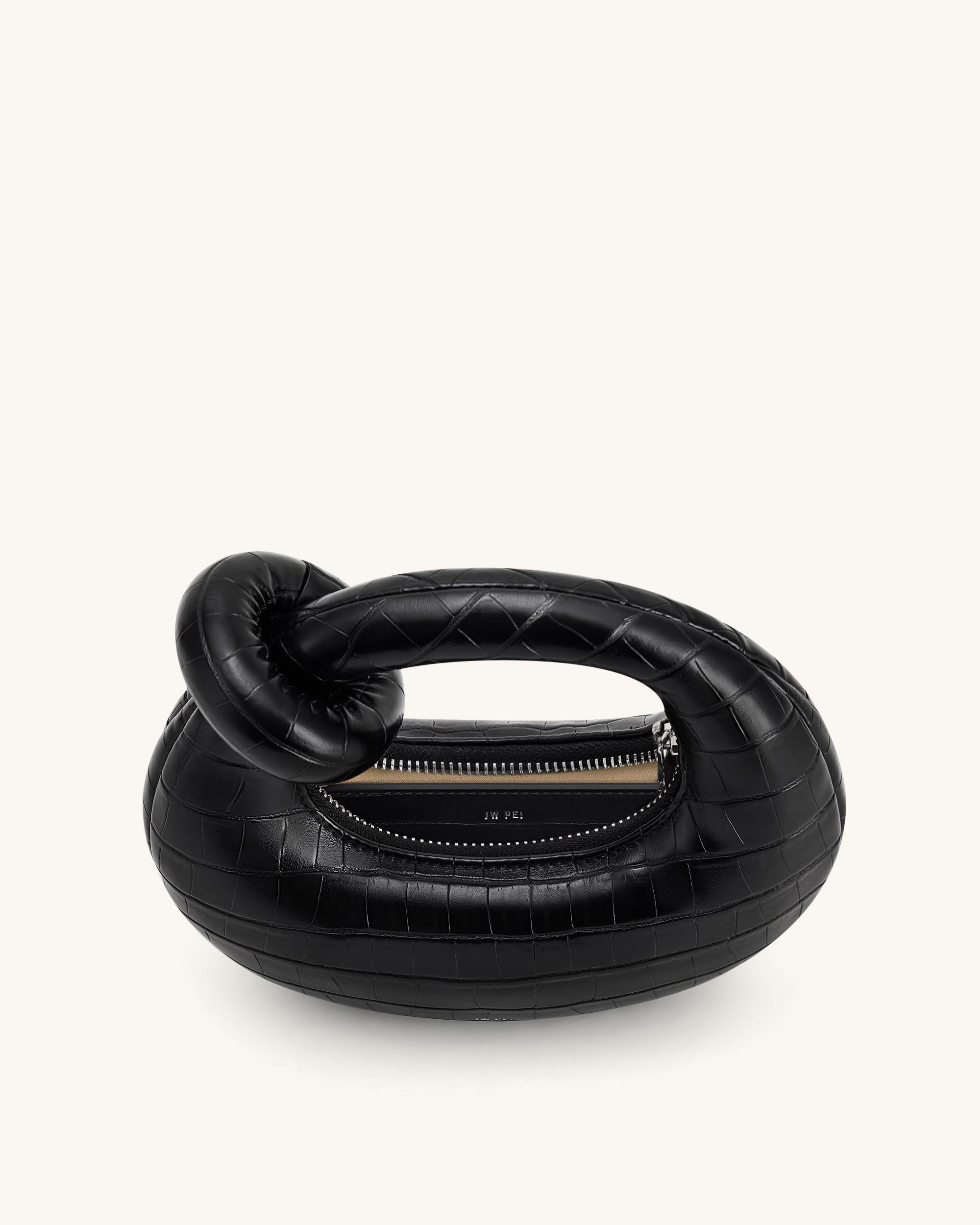 Abacus Mini Top Handle Bag - Black Croc - Image 4