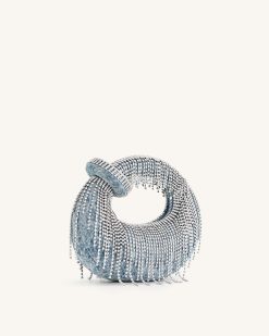 Alternative view of Abacus Denim Artificial Crystal Mini Top Handle Bag - Blue