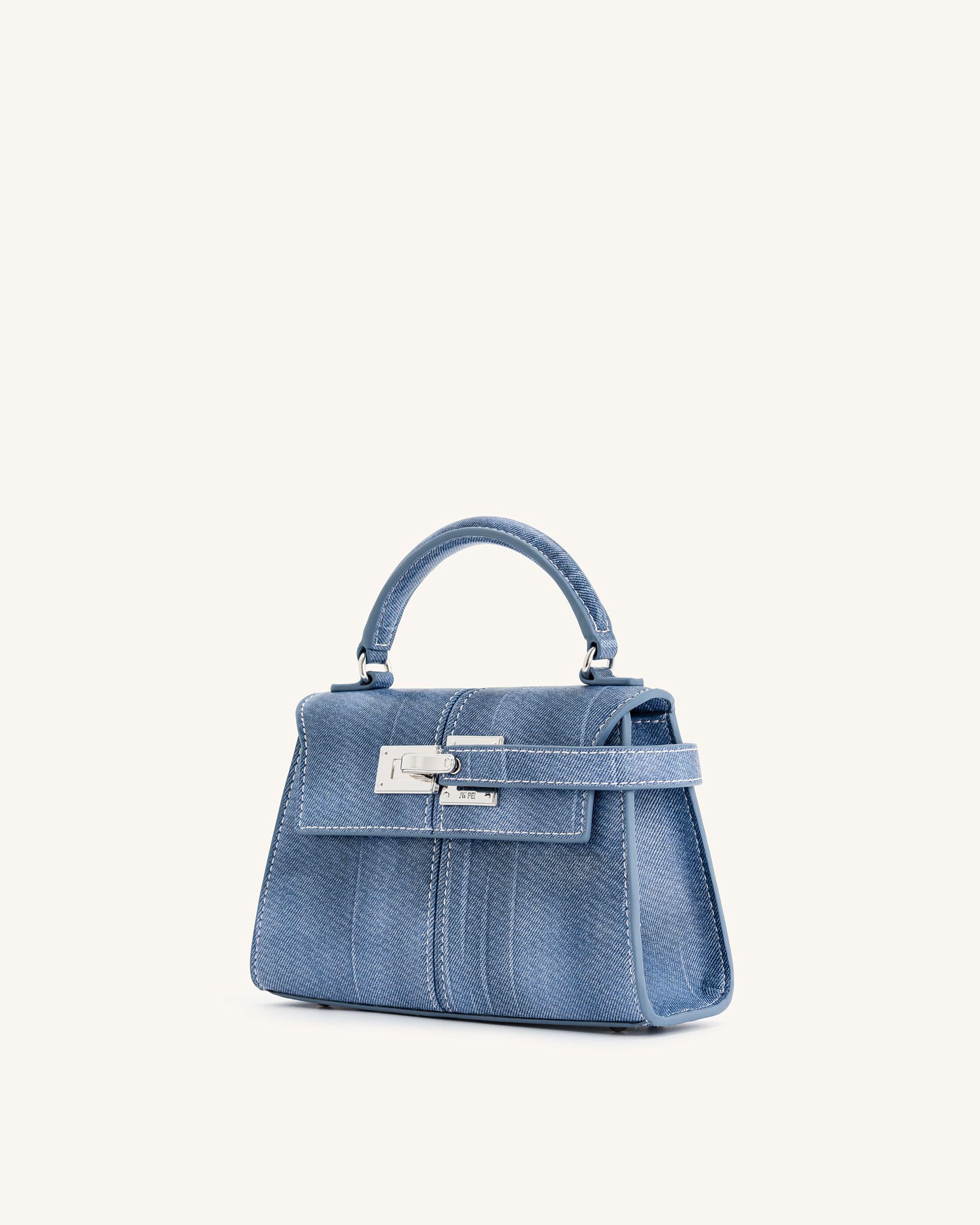 Elise Top Handle Bag - Blue - Image 2