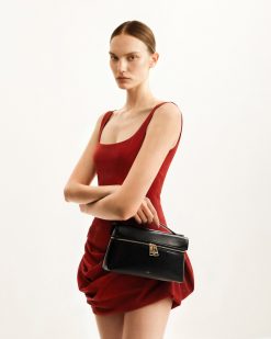 Alternative view of Thea Top Handle Bag - Black
