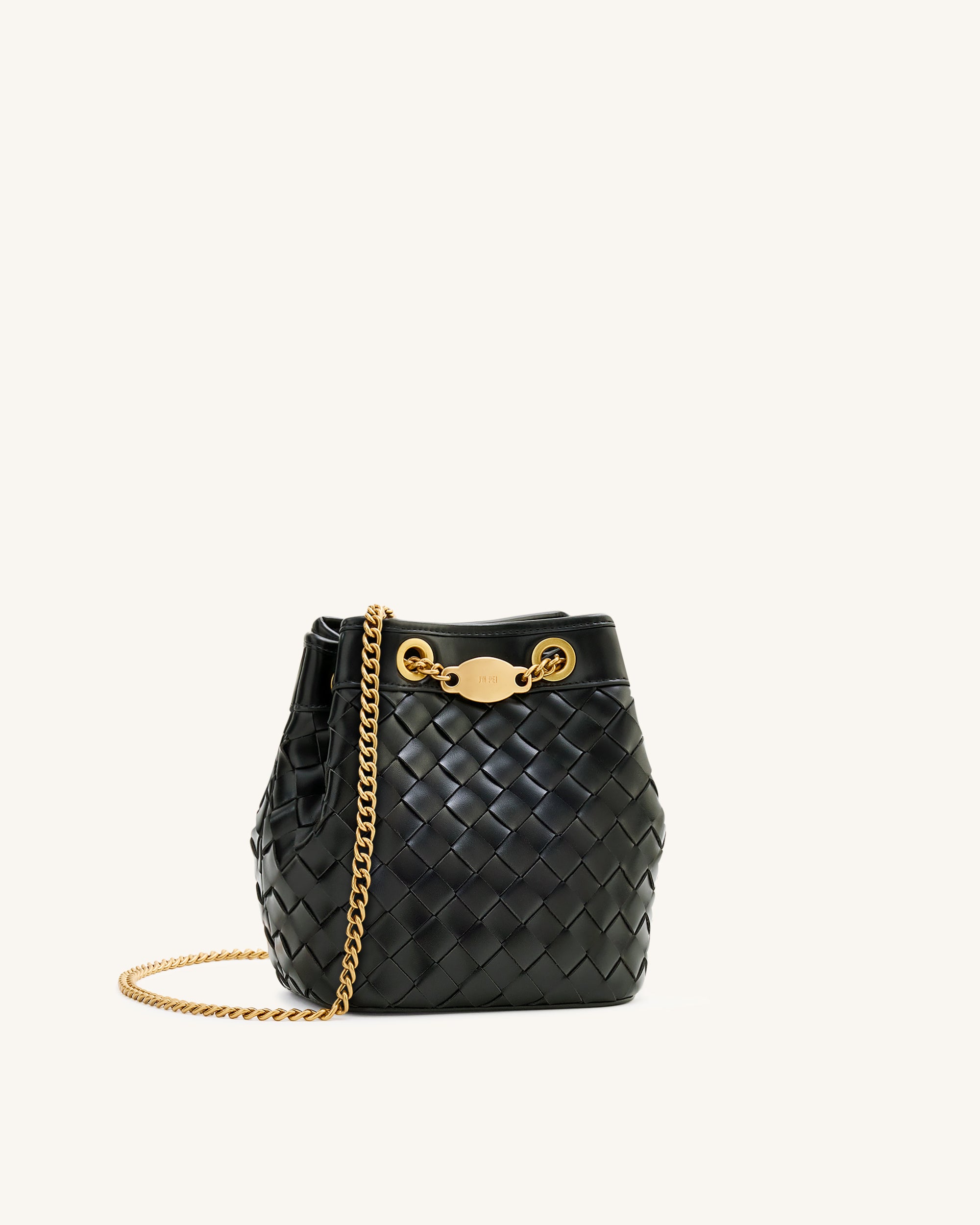 Yara Hand-Woven Bucket Bag - Black - Image 2