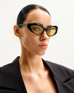 Alternative view of Clarissa Cateye Sunglasses - Black