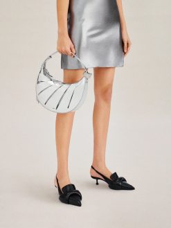 Alternative view of Carla Soft Padded Kitten Heel Pumps - Black