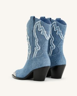 Alternative view of Riya Denim Cowboy Boot - Blue