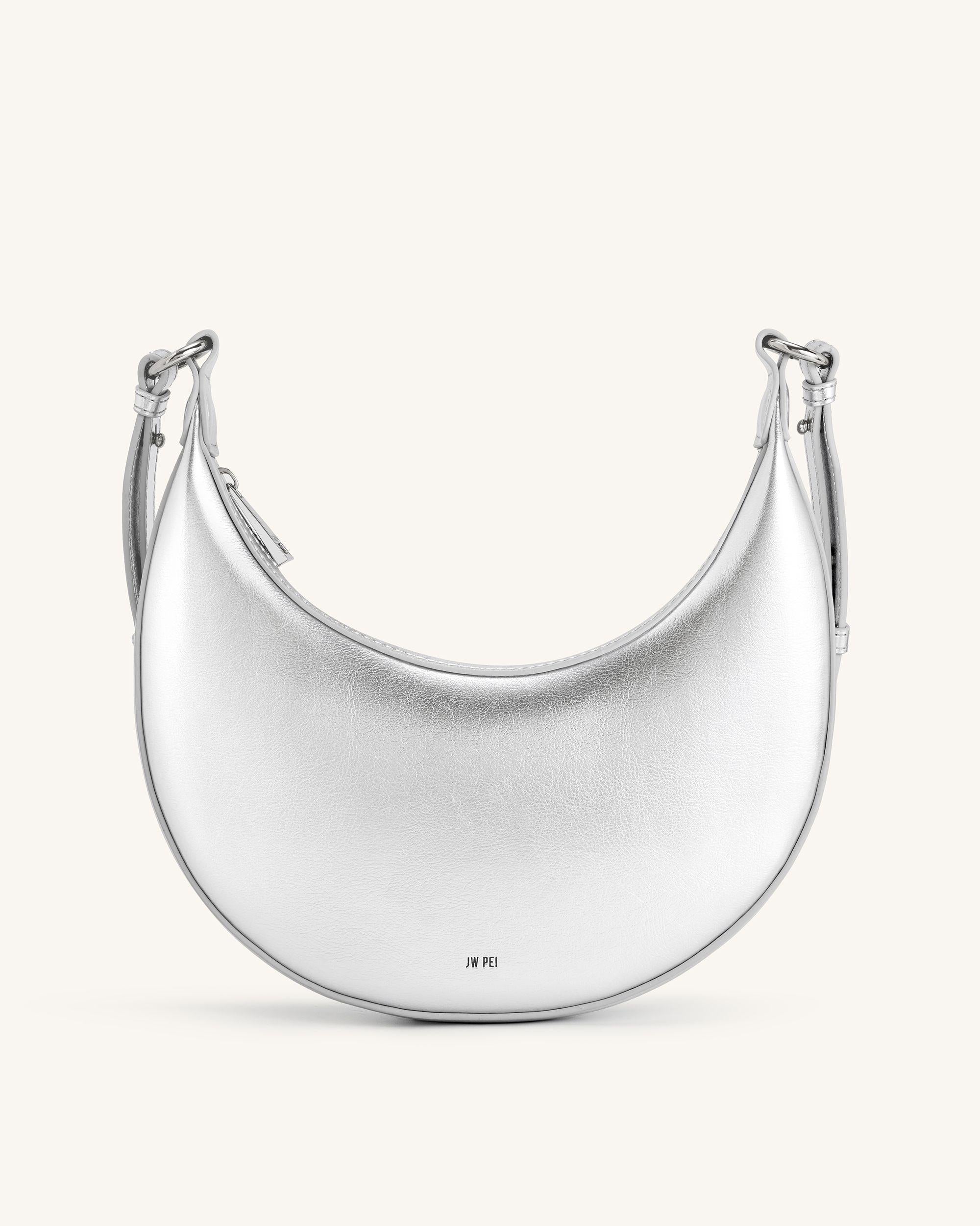 Carly Medium Shoulder Bag - Silver - Image 3
