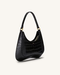 Alternative view of Ruby Shoulder Bag - Black Croc