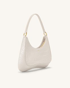 Alternative view of Ruby Shoulder Bag - White Croc