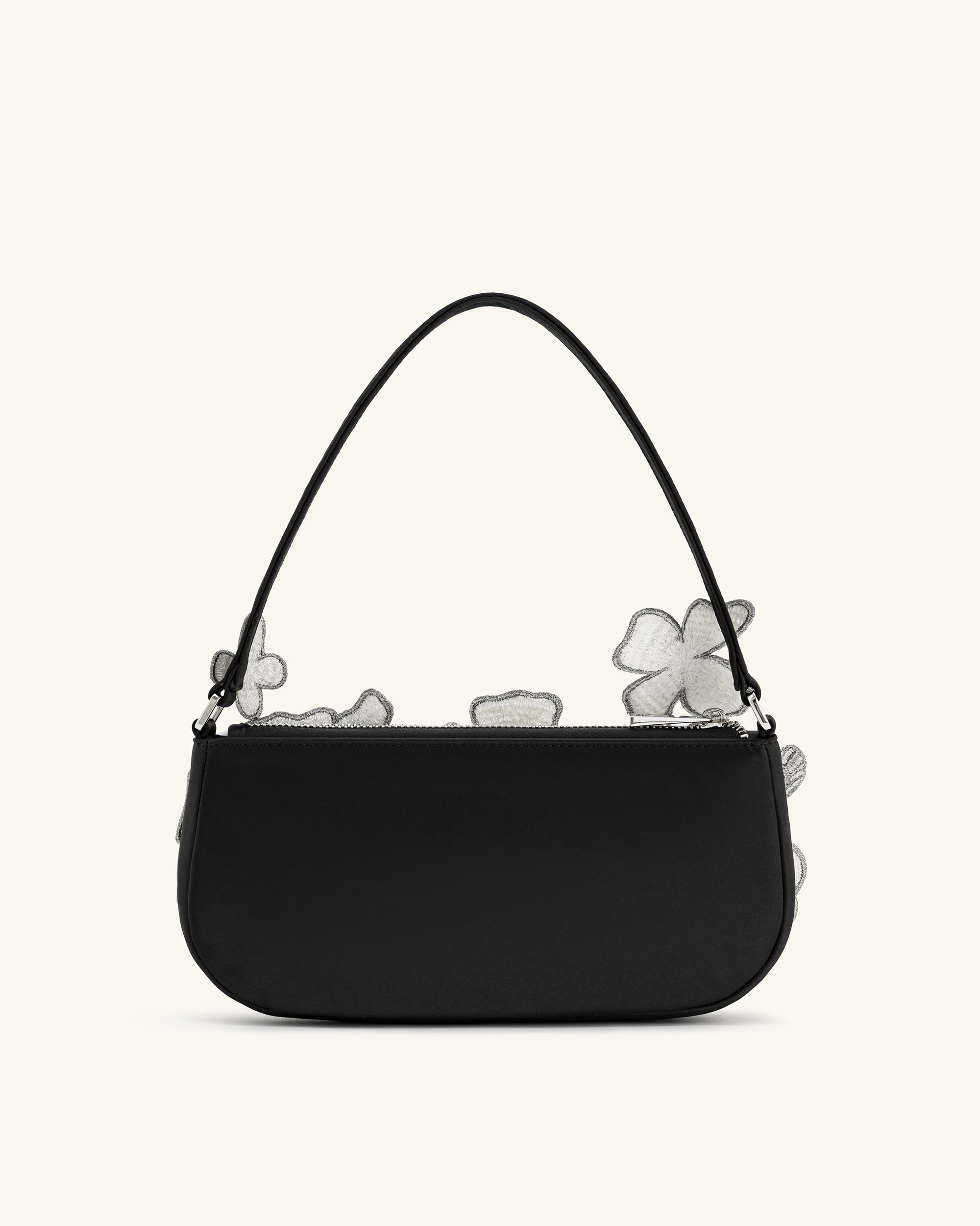 Leona Bead Embellished Shoulder Bag - Black - Image 3