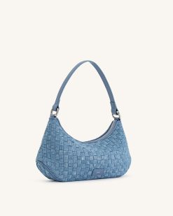 Alternative view of Lily Shoulder Bag - Blue Denim Weave
