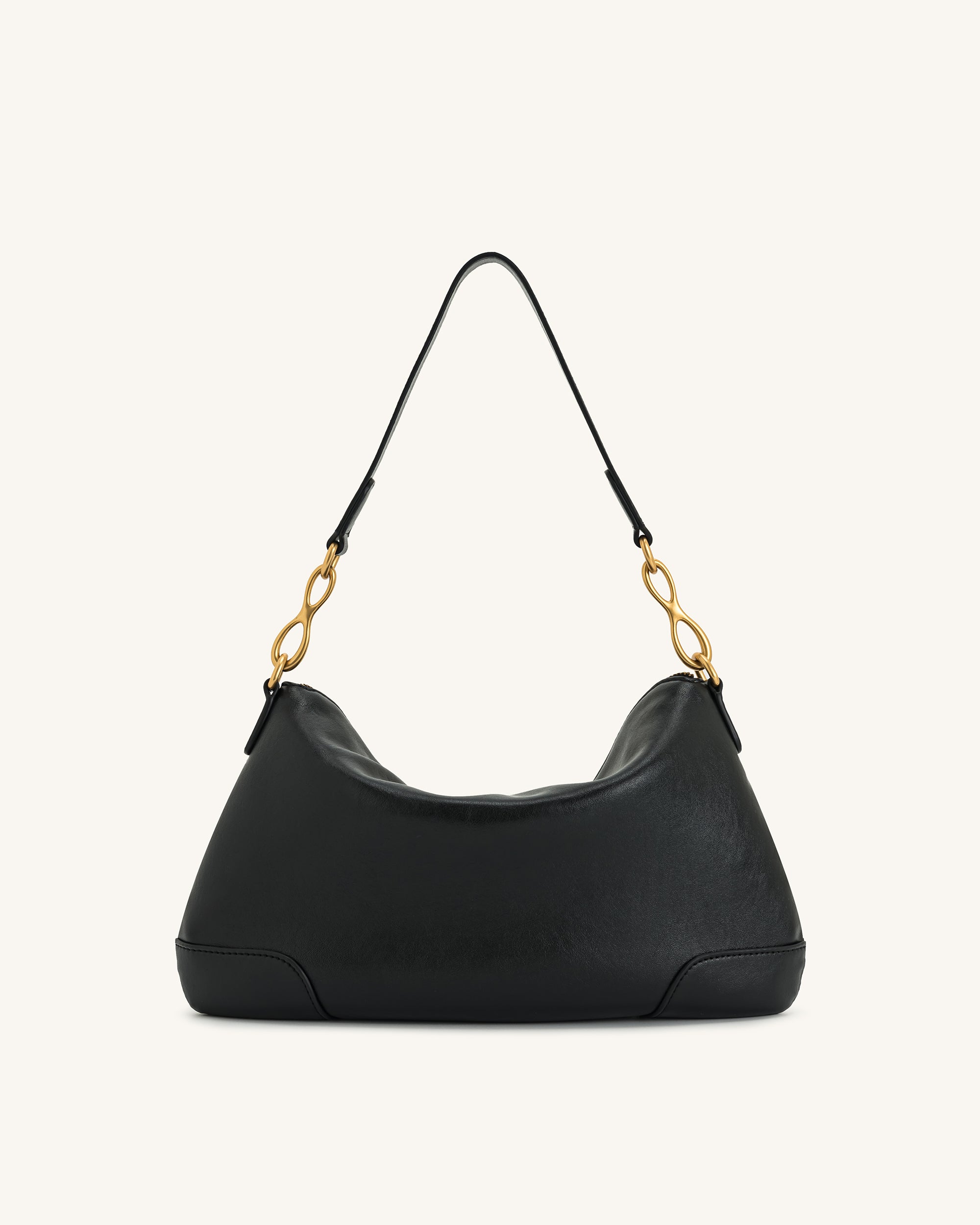 Jayla Metal Pendant Embellished Shoulder Bag - Black - Image 3