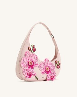 Alternative view of Harlee Orchid Embroidered Shoulder Bag - Pink