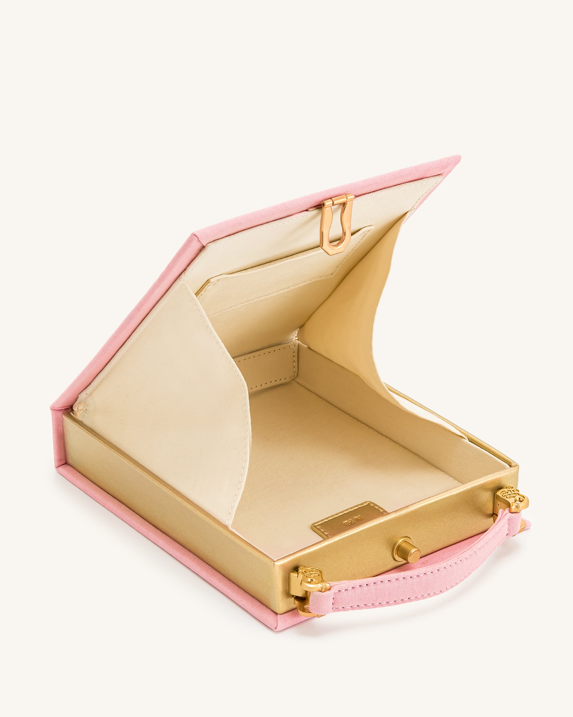Taya Tabby Cat Pattern Book Shape Clutch Bag - Pink - Image 4