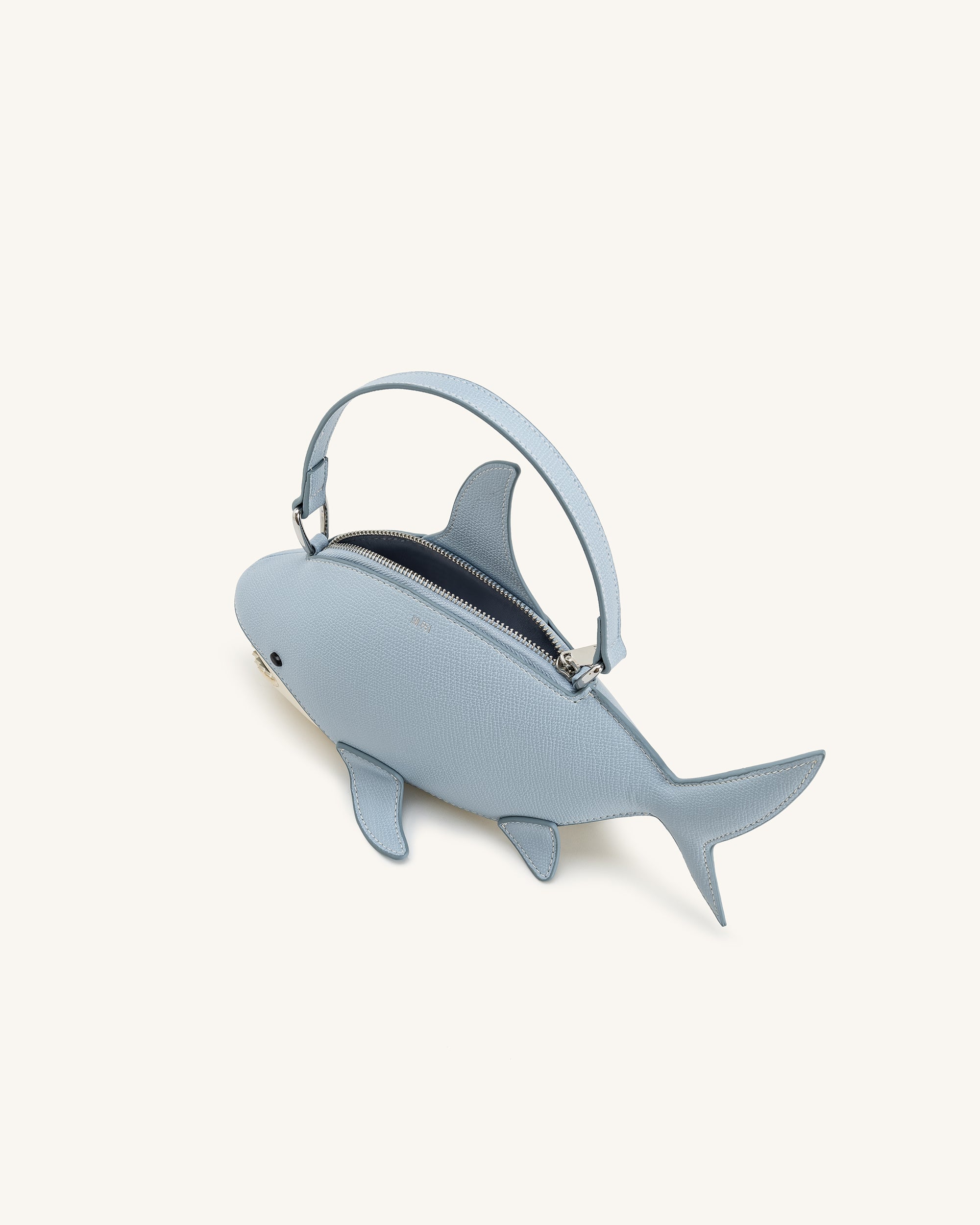 Nerys Shark Look Top Handle Bag - Light Blue - Image 4