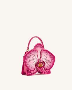 Alternative view of Flora Orchid Shaped Top Handle Bag - Pink