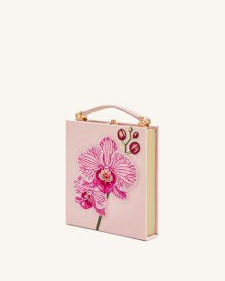 Alternative view of Taya Orchid Motif Book Shape Clutch Bag - Pink