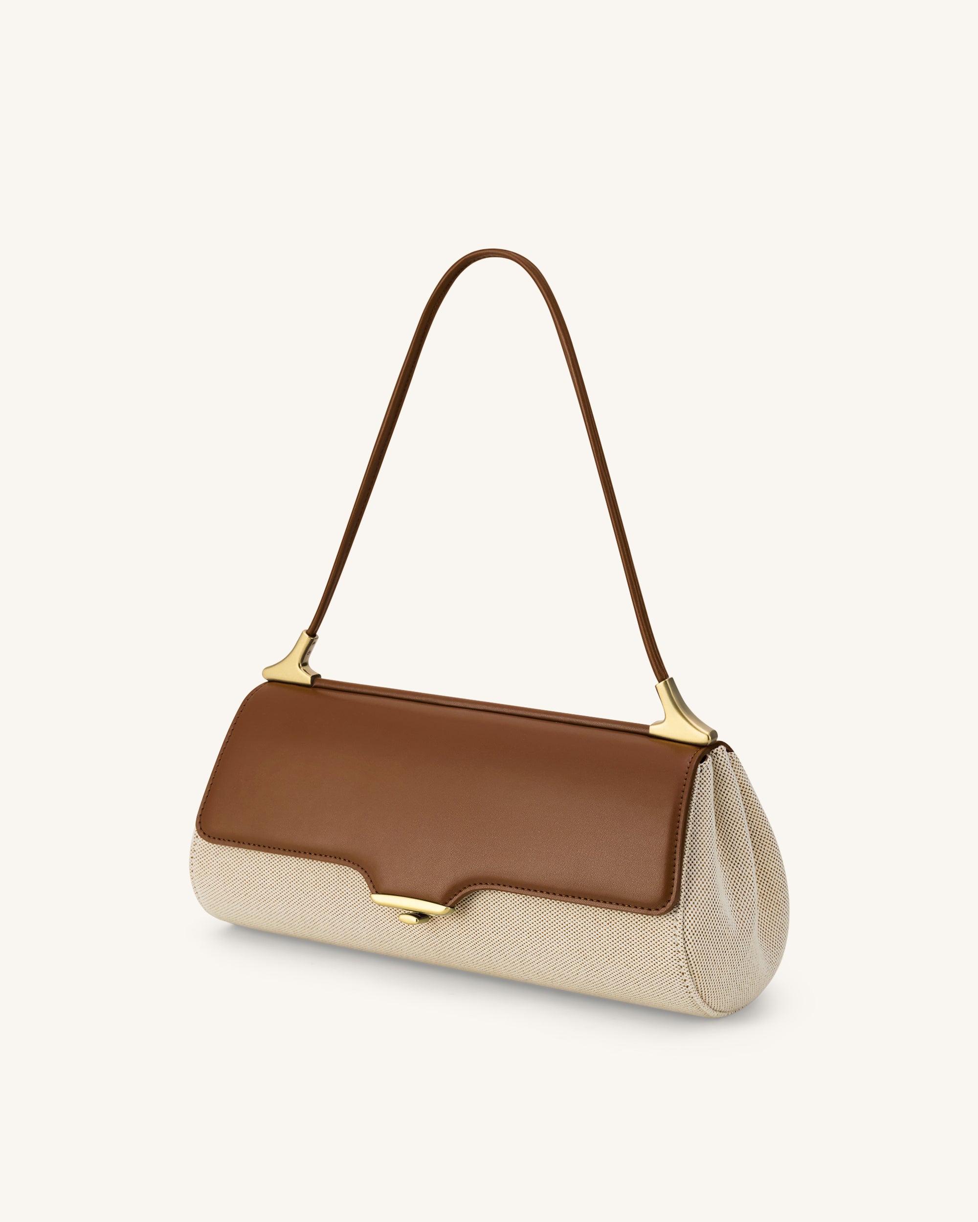 Eloise Shoulder Bag - Brown Canvas - Image 2