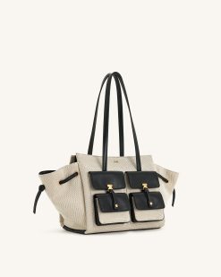 Alternative view of Linda Tote Bag - Black Canvas
