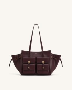 Linda Tote Bag - Deep Burgundy