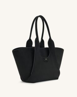 Alternative view of Cara Faux Suede Tote Bag - Black