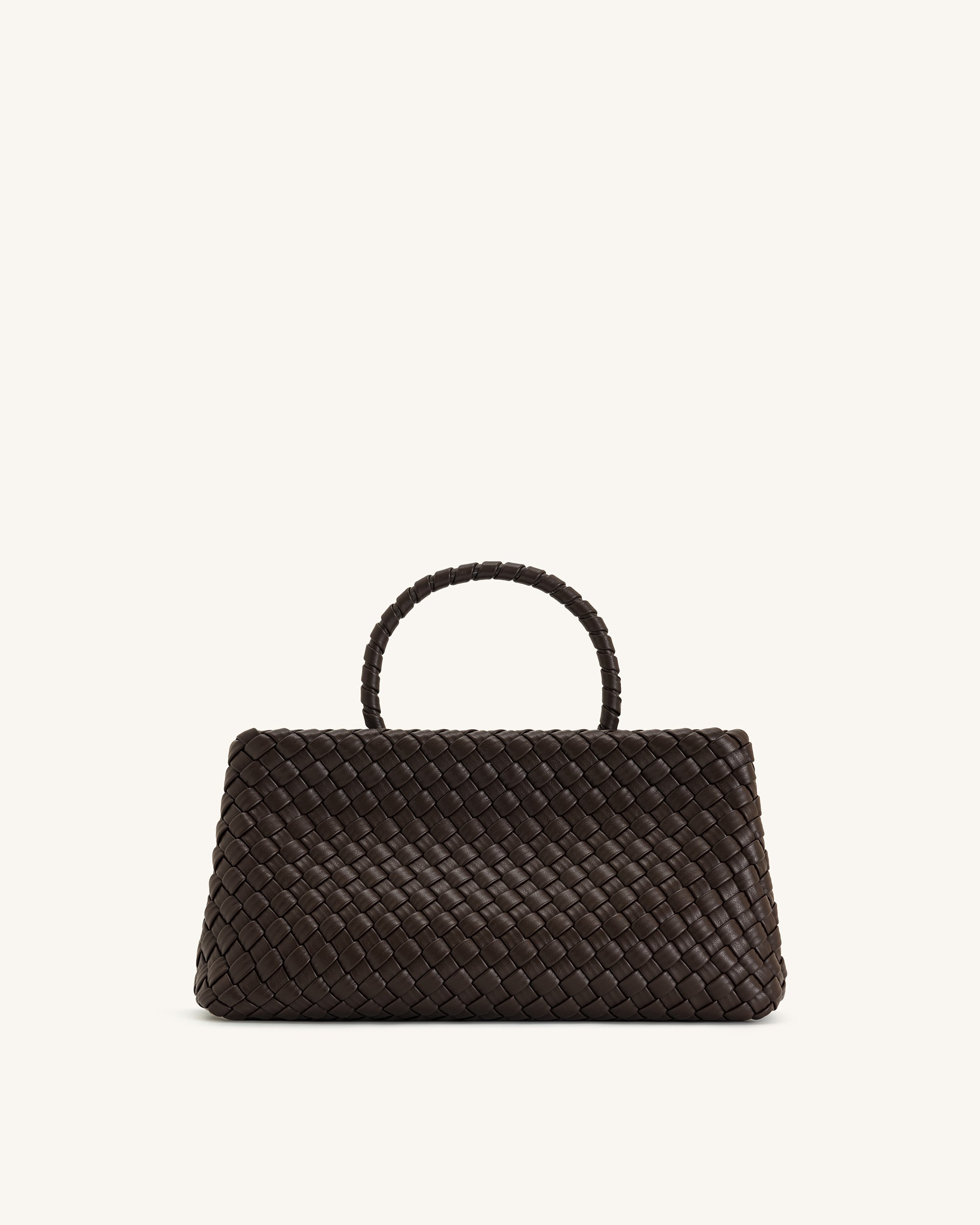 Elora Woven Tote Bag - Dark Brown - Image 4