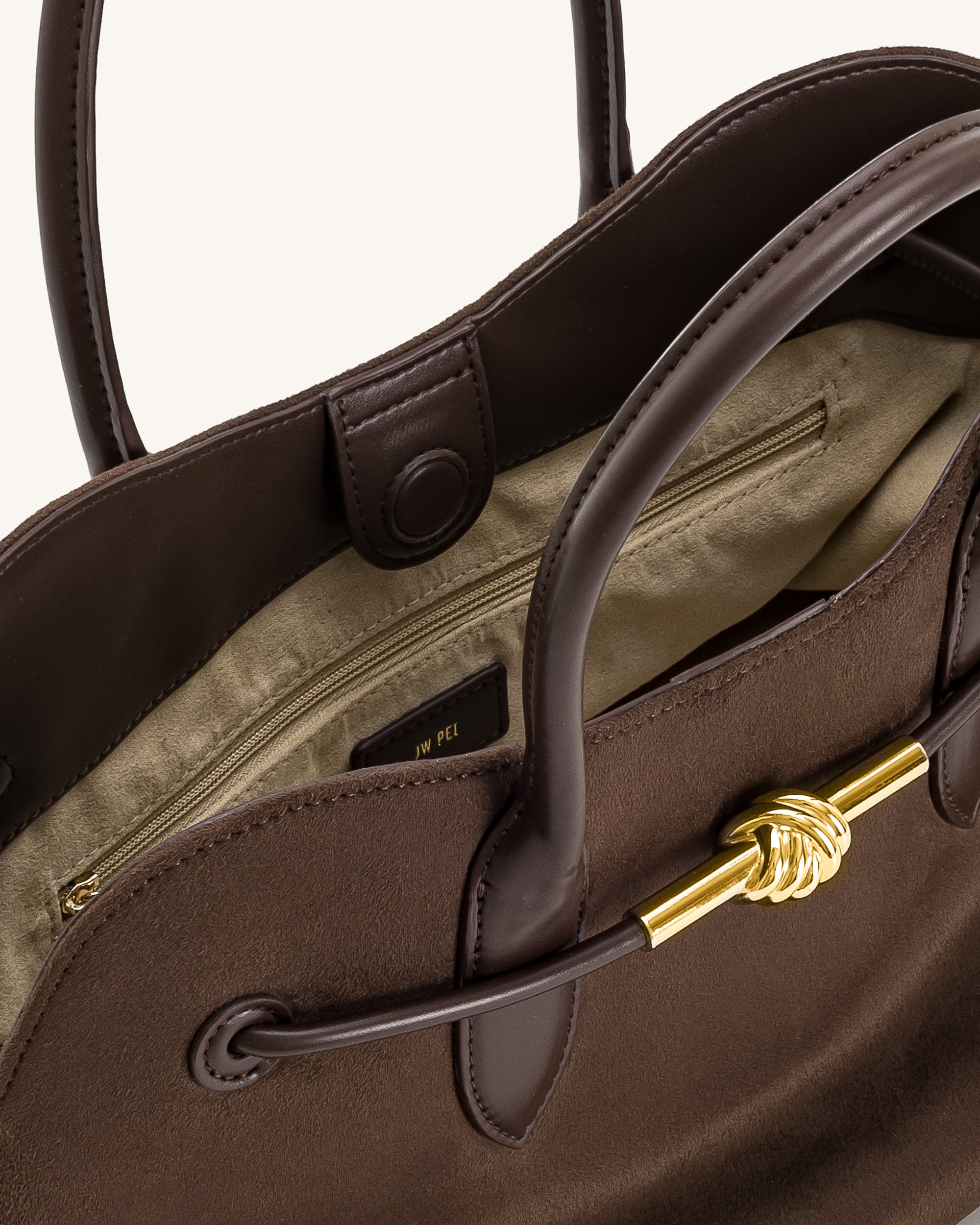 Adele Metal Rope Knot Tote Bag - Mocha Brown - Image 4
