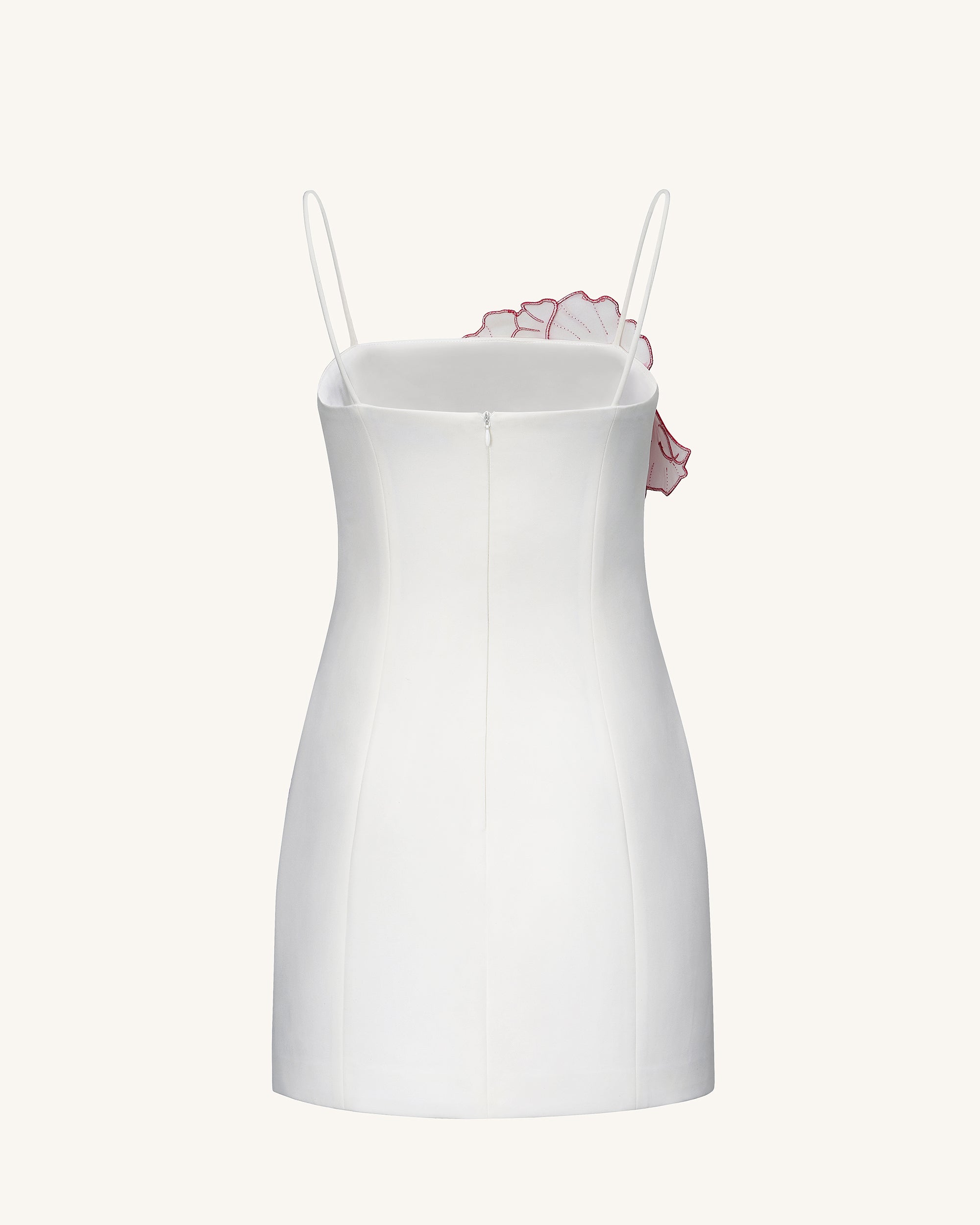 Iris Appliqué Mini Dress - White - Image 6