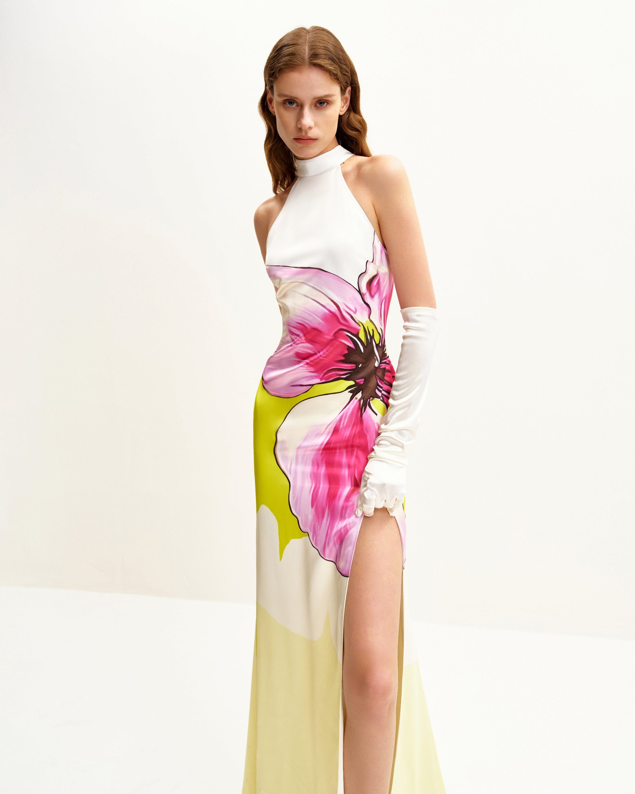 Olivia Floral Halter Gown - Multicolor - Image 2