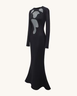 Alternative view of Ava Cutout Bodycon Gown - Black