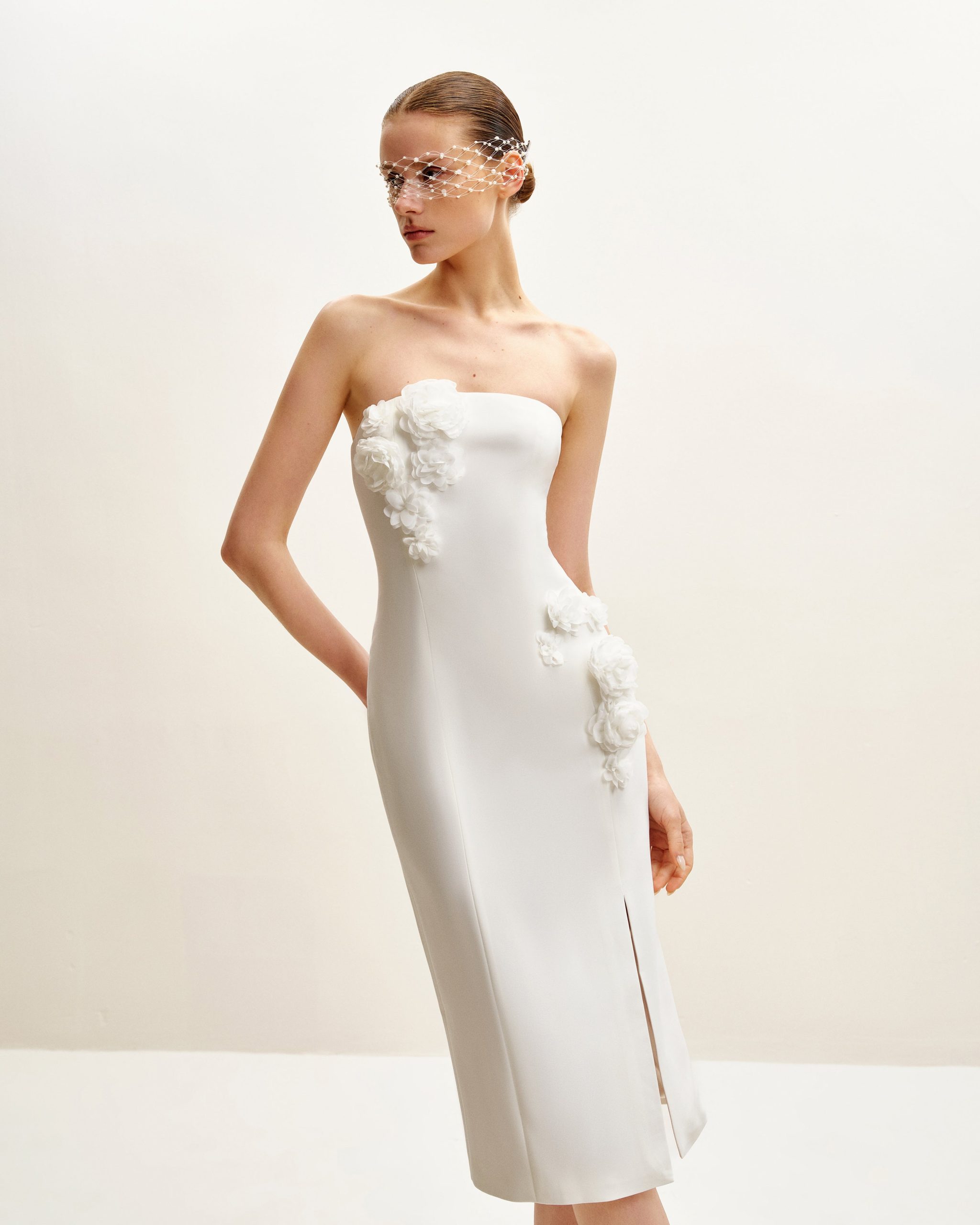 Petal Perfection Cocktail Dress - White - Image 3