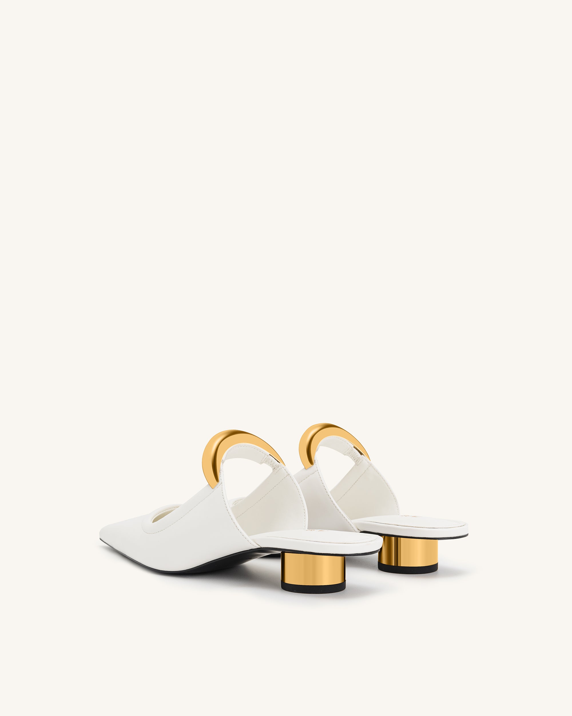 Helena Pierced Mules - White - Image 4