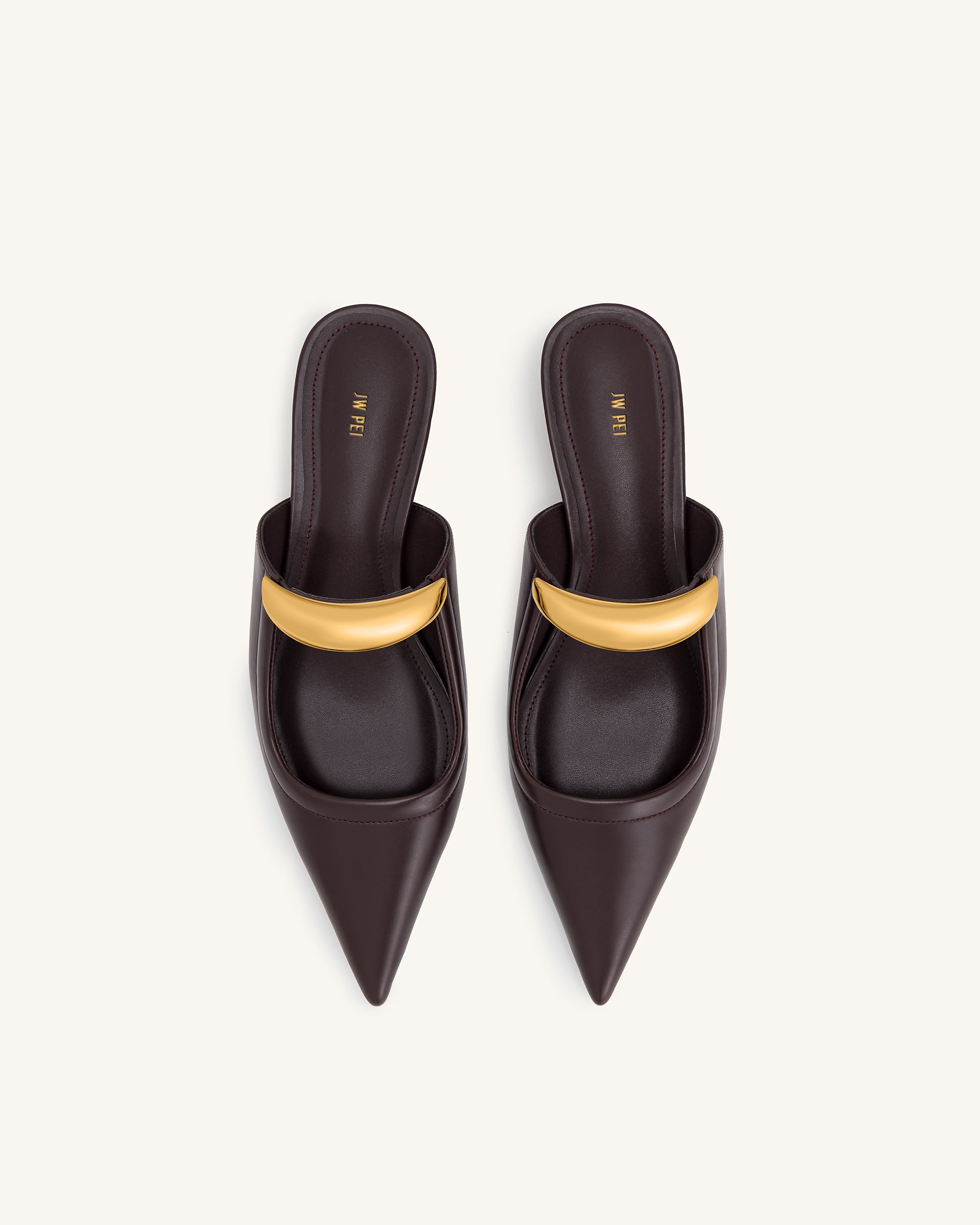 Helena Pierced Mules- Claret Red - Image 3