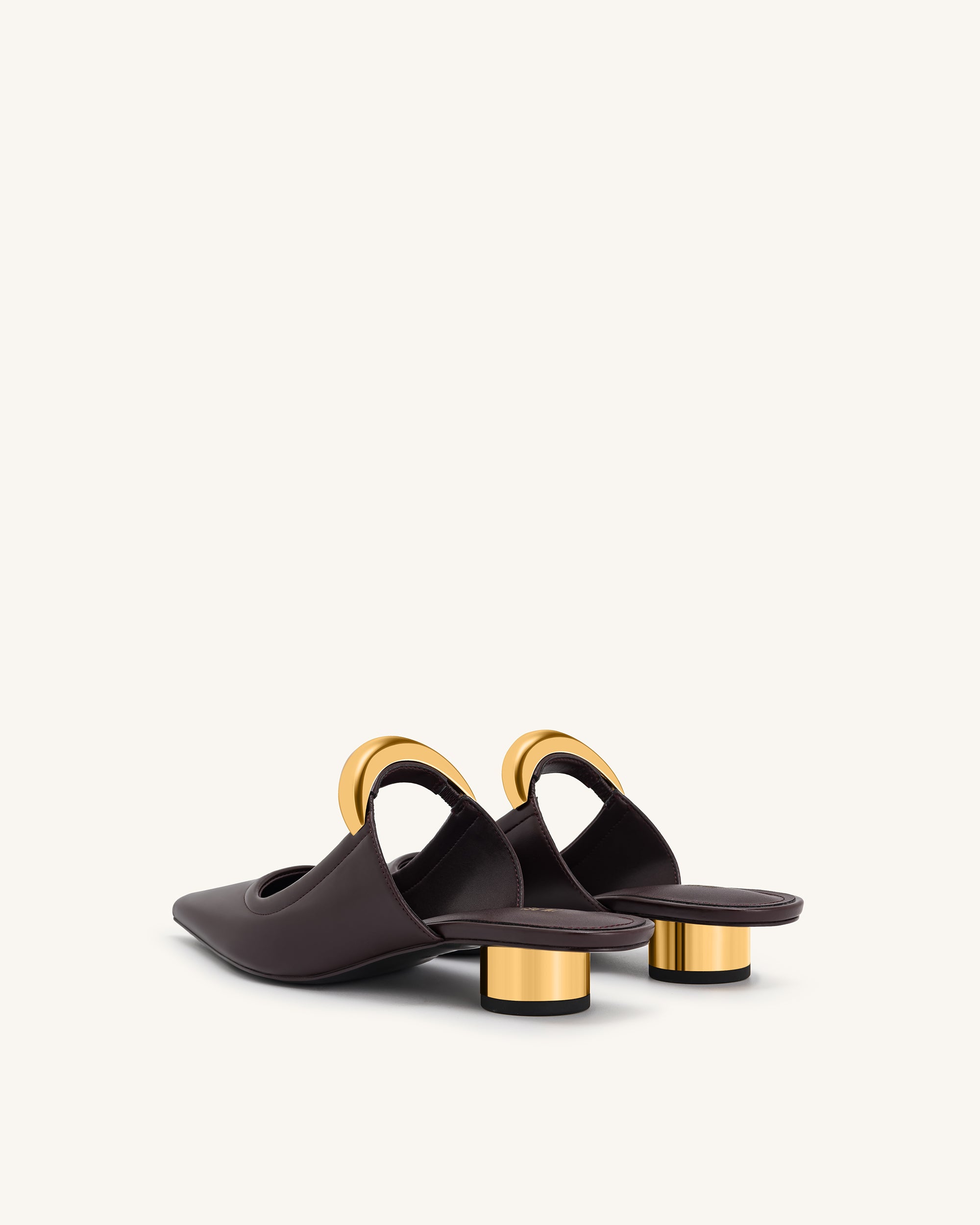 Helena Pierced Mules- Claret Red - Image 6