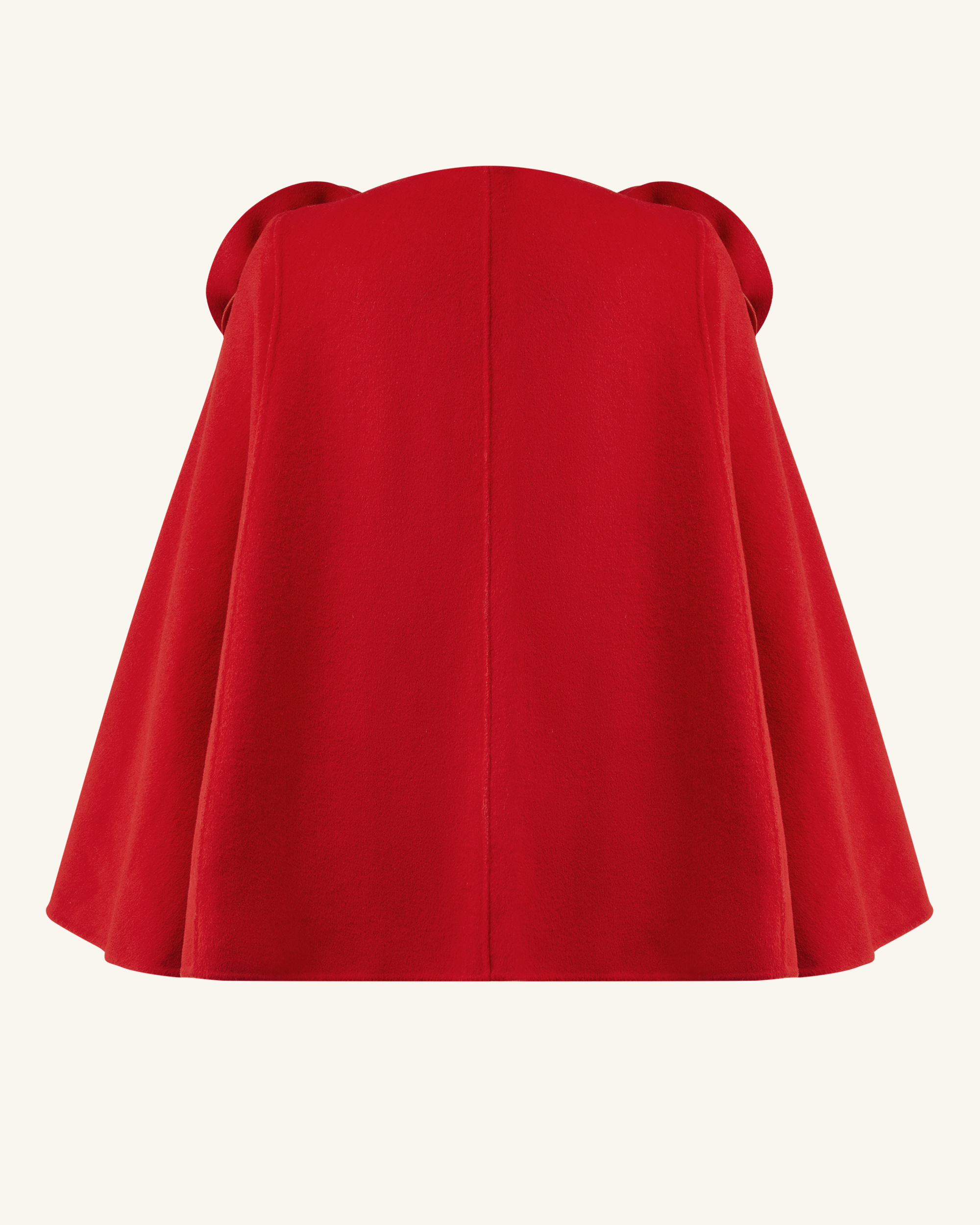 Clara Floral Applique Cape Coat - Red - Image 3