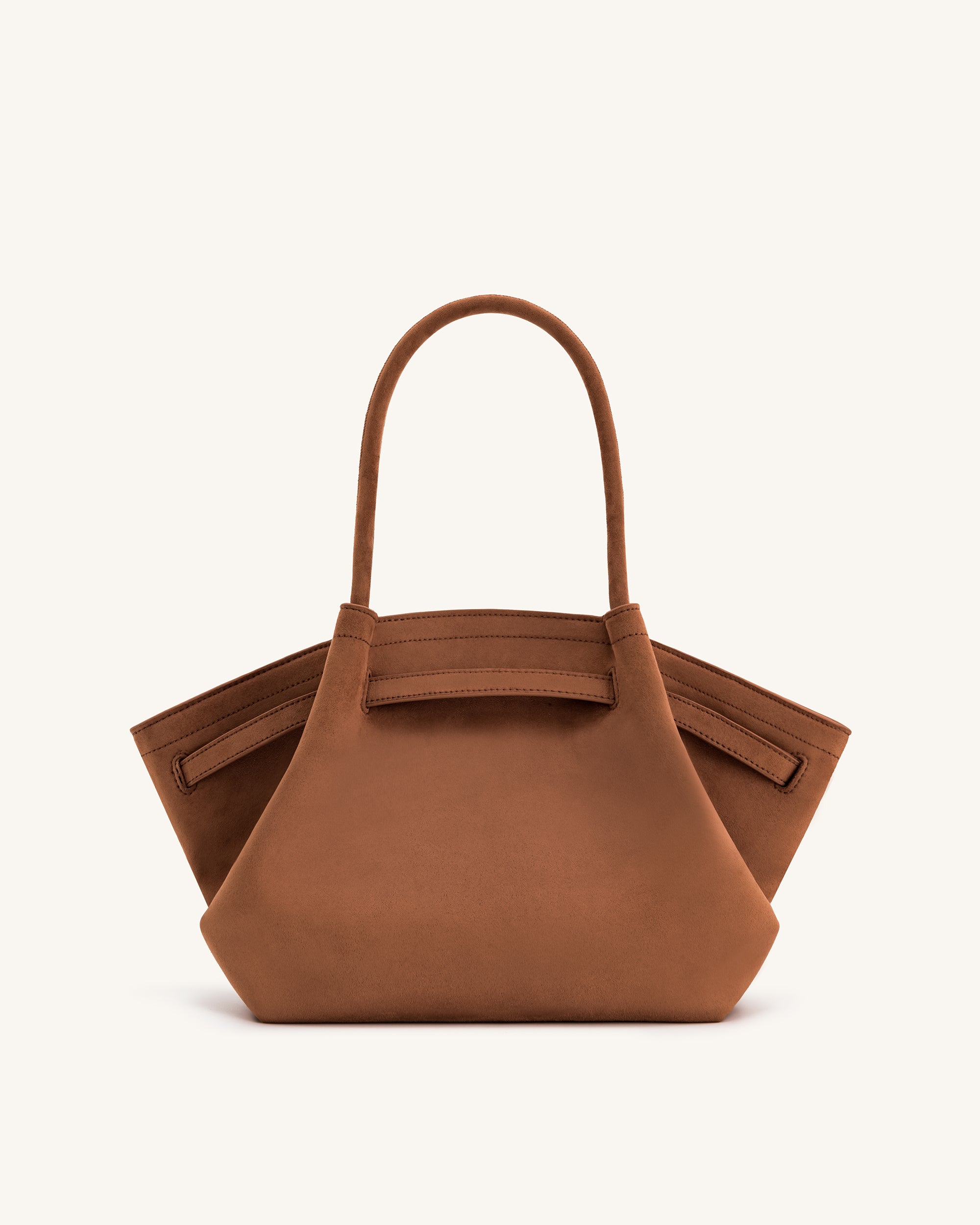 Hana Medium Faux Suede Tote Bag - Brown - Image 5