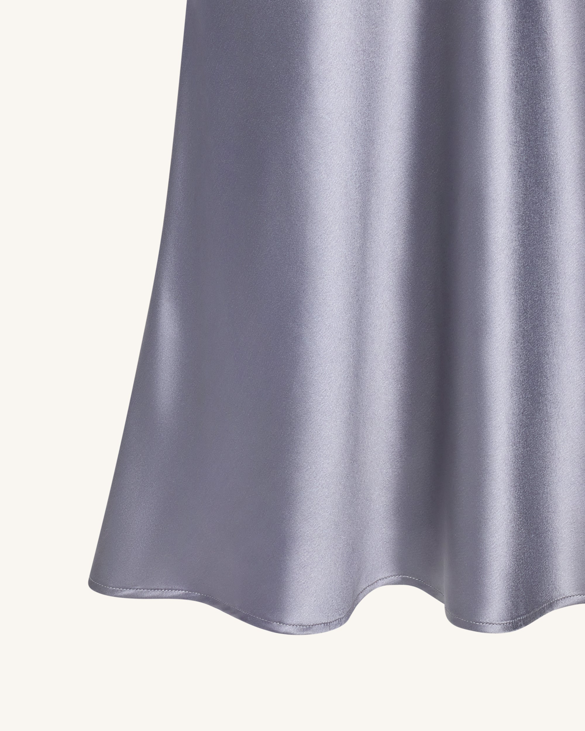 Liquid Satin Mermaid Maxi Skirt - Silver - Image 6