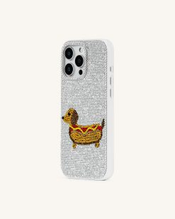 Alternative view of Dachshund Hot Dog Phone Case - White