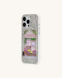 Alternative view of Ellie Floral Shoppe Phone Case - Multicolor White