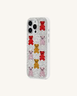 Alternative view of Bear Bling Phone Case - Multicolor White